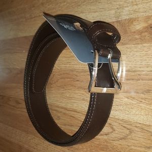 Royal Class Mens Brown Leather Belt 34"